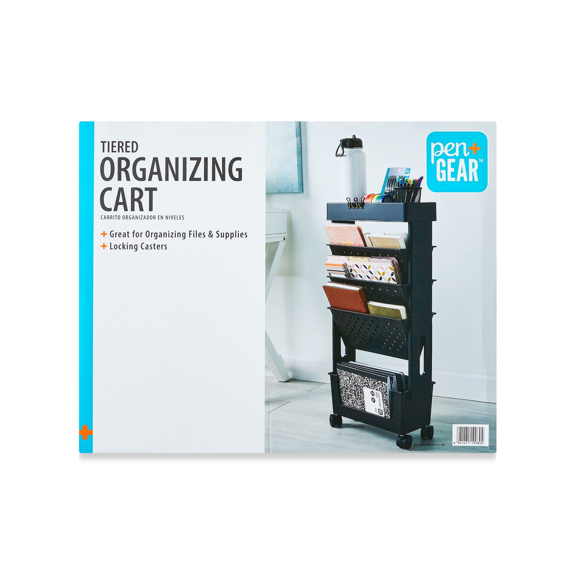 Tiered Organizing Cart, Black