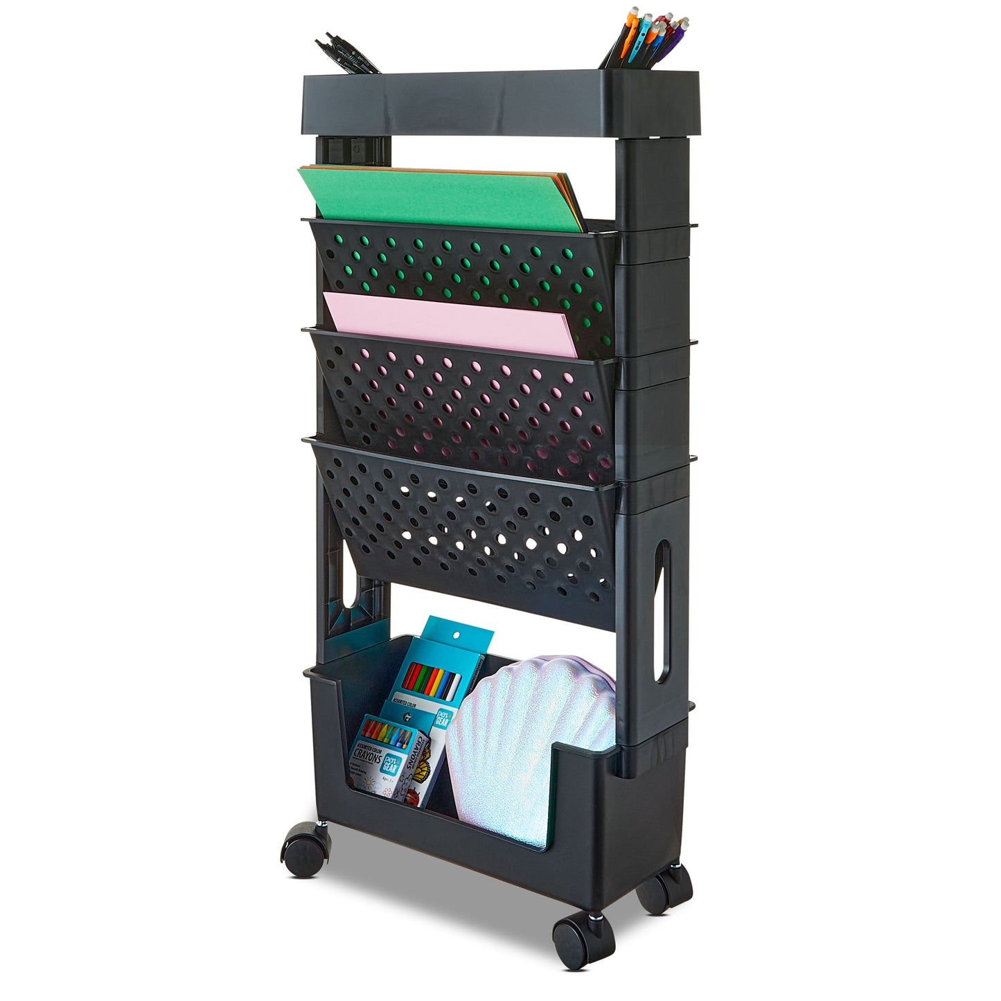 Tiered Organizing Cart, Black