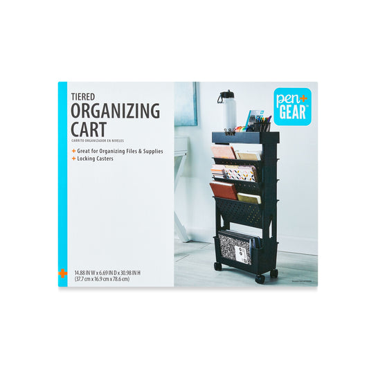 Tiered Organizing Cart, Black