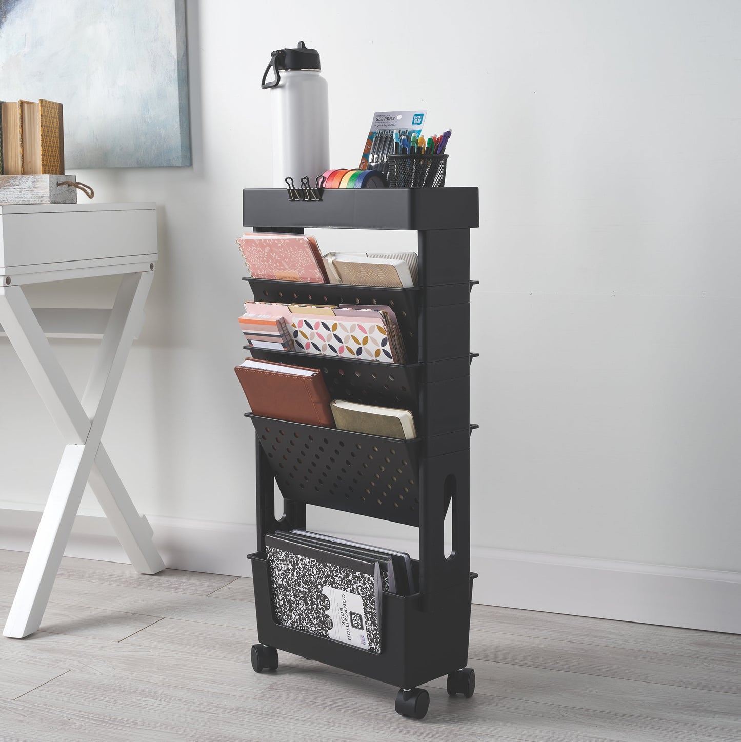 Tiered Organizing Cart, Black